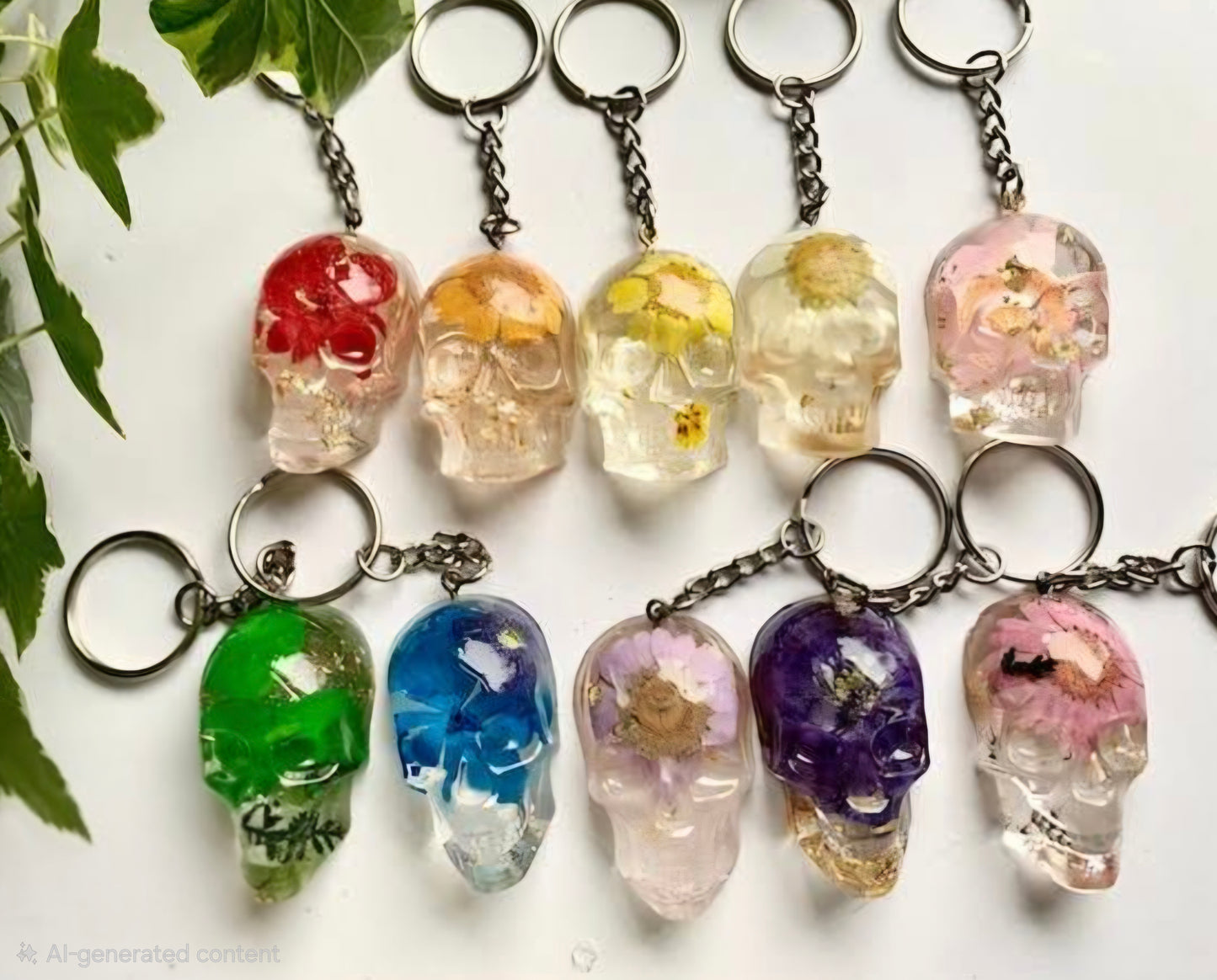 Resin Customizable Skull Keychain | Aesthetic Premium Keychain