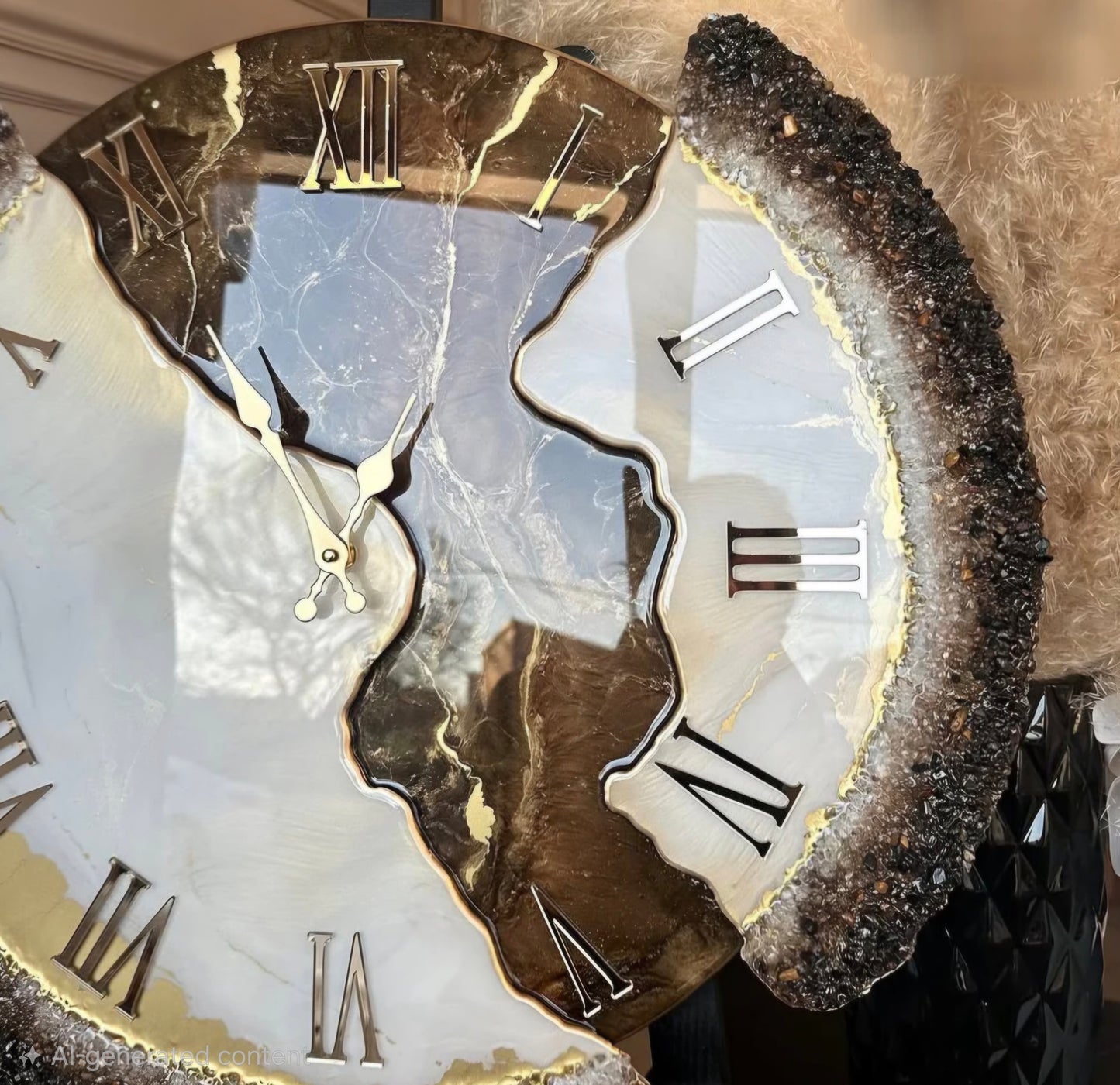 Resin Customizable Luxury Clock | Luxury Statement Wall Timepieces