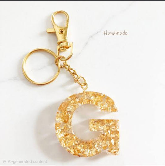 Resin Customizable Alphabet Keychain | The Everyday Luxury Collection
