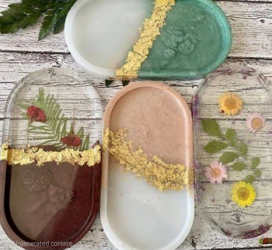 Premium Handcrafted Minimalist Oval Trinket Tray | Luxury Hand made Small Tray | Aesthetic Table Organizer