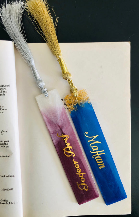Resin Customizable Royal Bookmarks | Handcrafted Bookmarks | Best for book lovers