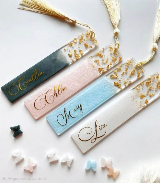 Resin Customizable Royal Bookmarks | Handcrafted Bookmarks | Best for book lovers