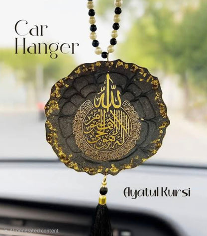 Resin Customizable Car Hanging | Handcrafted Dua car hanging
