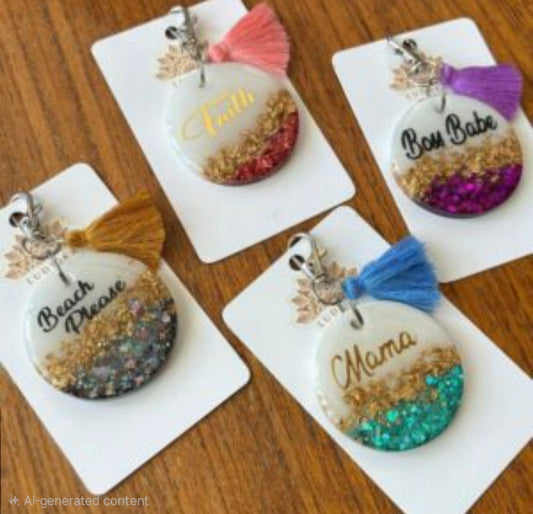 Resin Custom Name Premium Keychains | Made-to-order Masterpieces