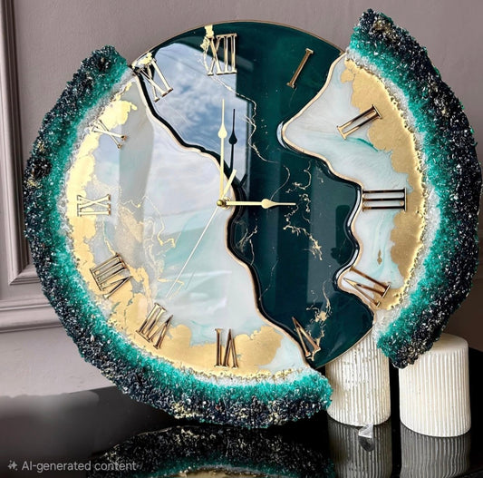 Resin Customizable Luxury Clock | Luxury Statement Wall Timepieces