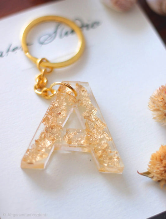 Resin Customizable Alphabet Keychain | The Everyday Luxury Collection