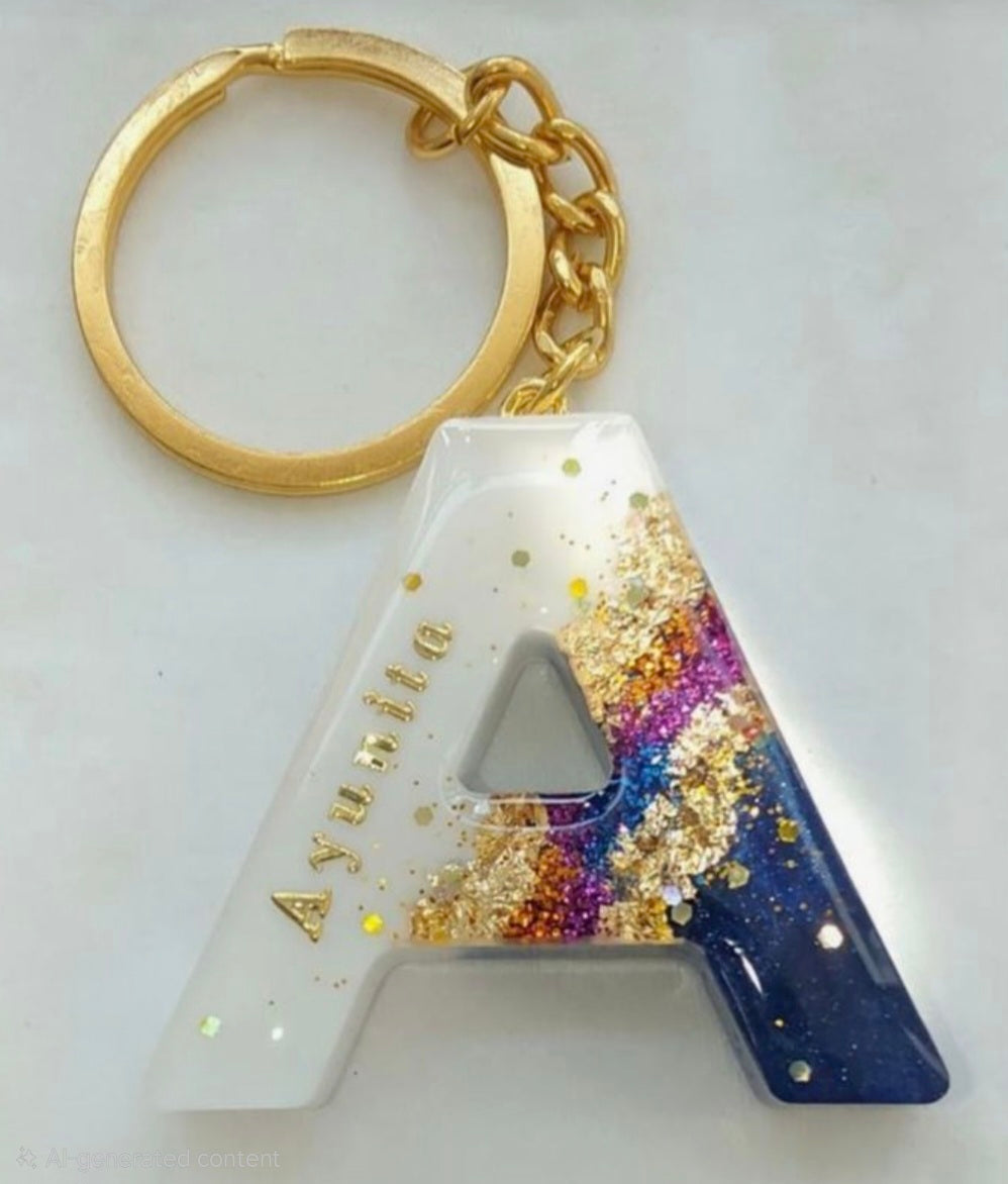 Resin Customizable Alphabet Keychians | The Everyday Luxury Collection