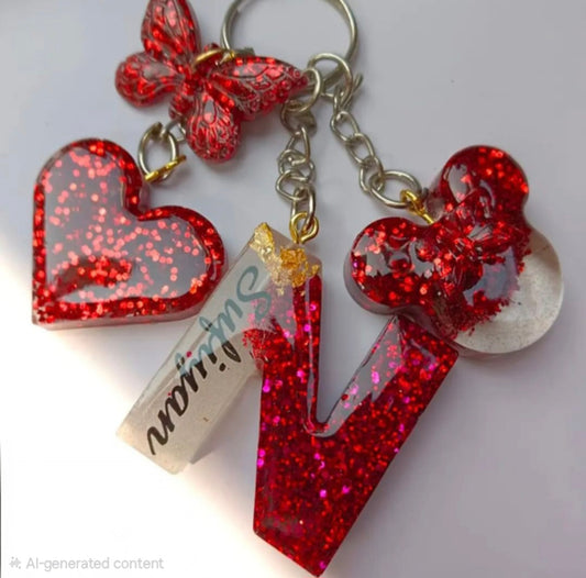 Resin Customizable Alphabet Keychains | The Everyday Luxury Collection