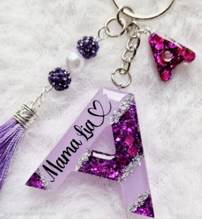 Resin Customizable Alphabet Keychains | The Everyday Luxury Collection