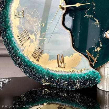 Resin Customizable Luxury Clock | Luxury Statement Wall Timepieces