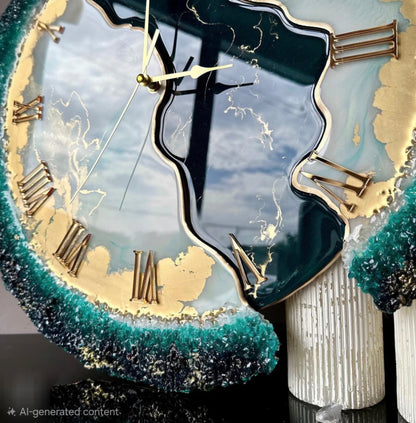 Resin Customizable Luxury Clock | Luxury Statement Wall Timepieces