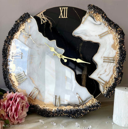 Resin Customizable Luxury Clock | Luxury Statement Wall Timepieces