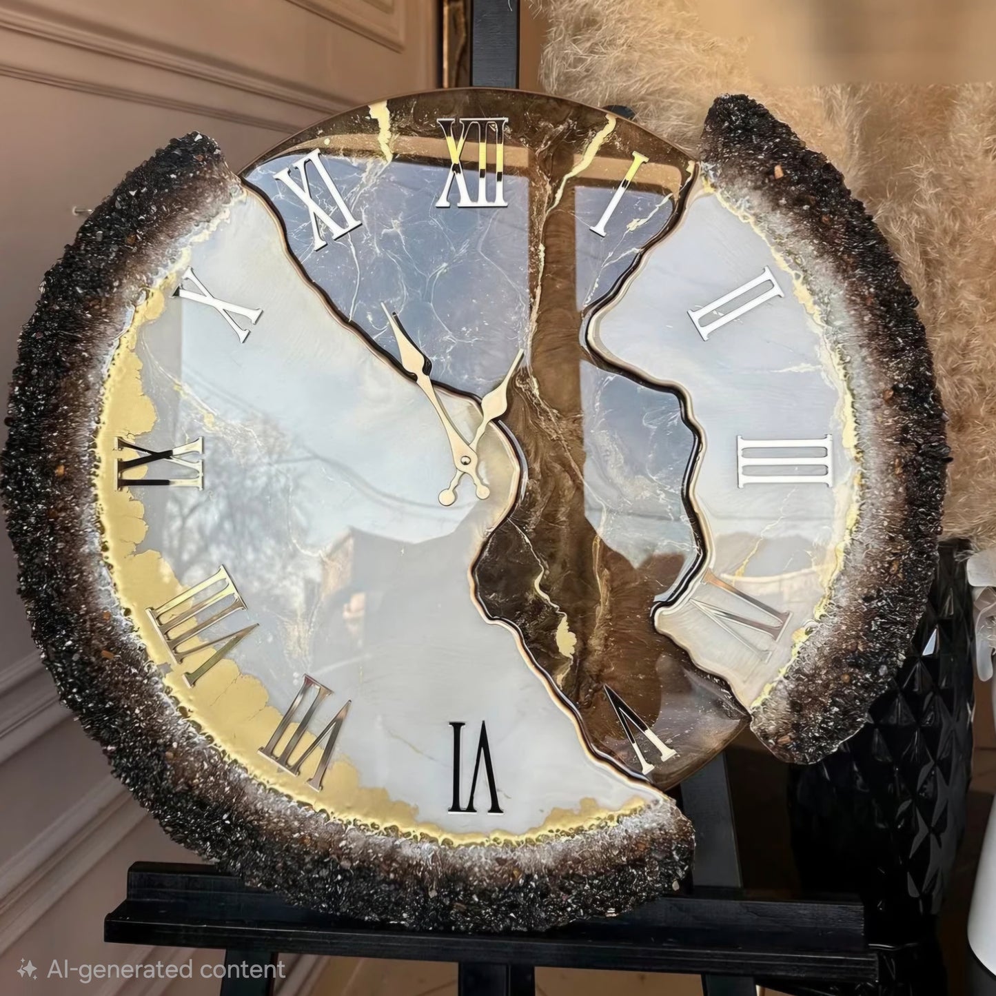 Resin Customizable Luxury Clock | Luxury Statement Wall Timepieces