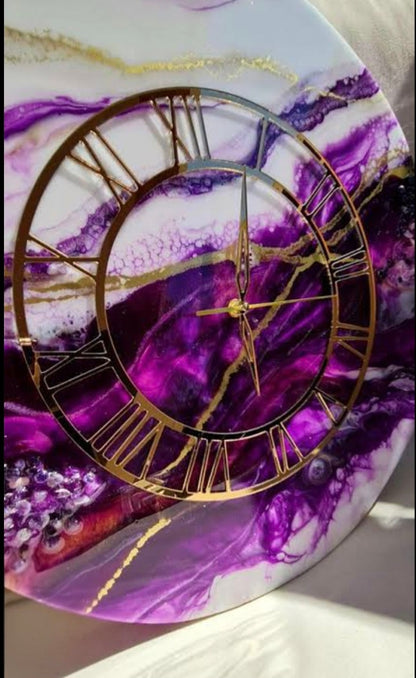 Resin Customizable Luxury Clock | Luxury Statement Wall Timepieces