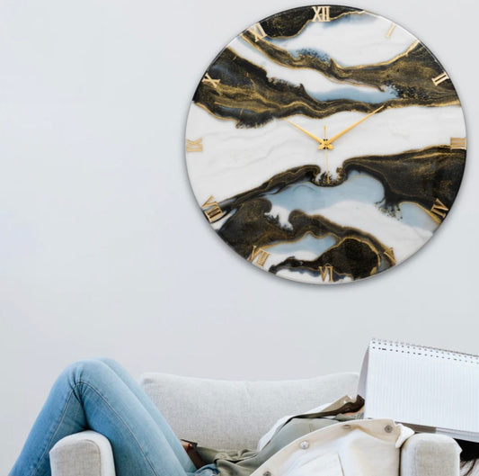 Resin Customizable Luxury Clock | Luxury Statement Wall Timepieces