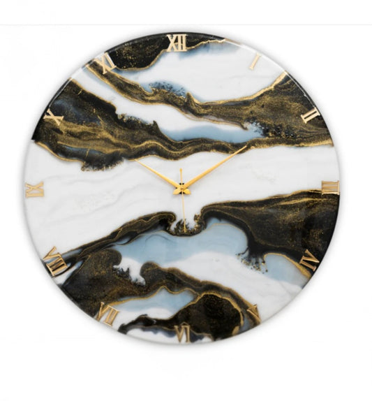 Resin Customizable Luxury Clock | Luxury Statement Wall Timepieces