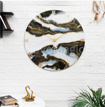 Resin Customizable Luxury Clock | Luxury Statement Wall Timepieces