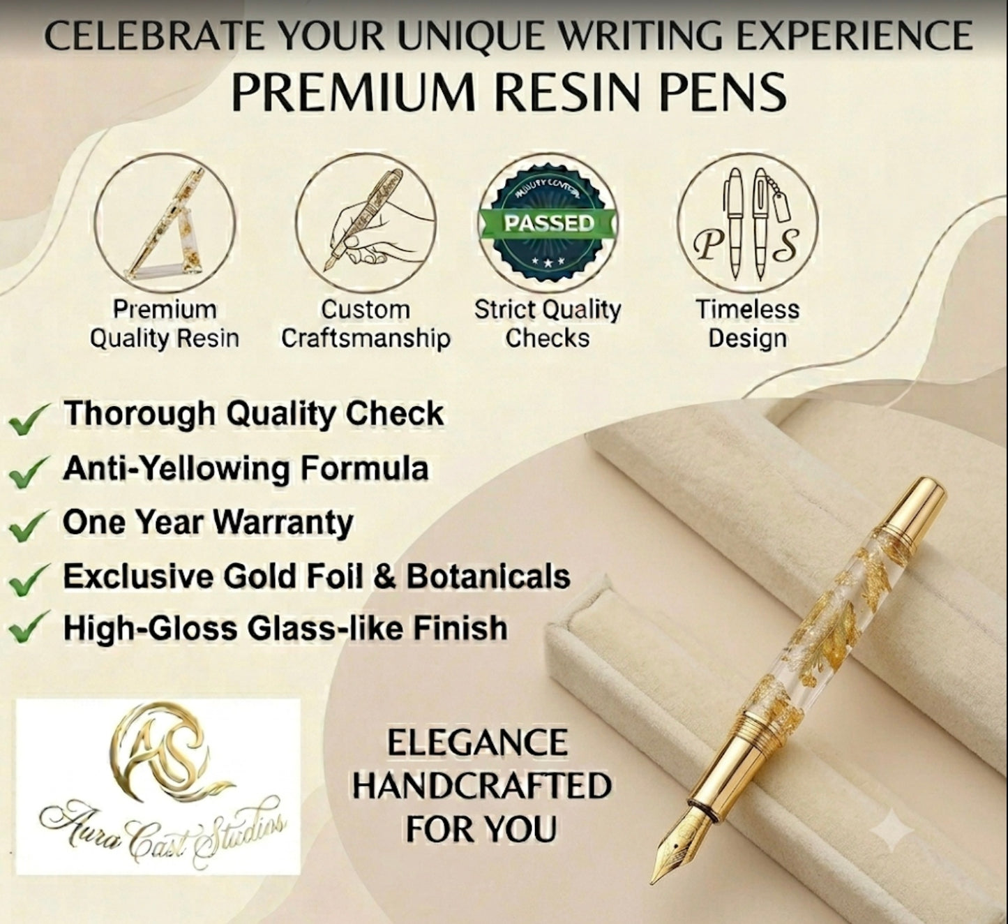 Resin Premium Pens | Handcrafted Custom-made Beautiful Ballpens
